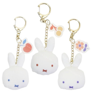 Miffy 米飛兔 絨毛吊飾鑰匙圈 (大臉水果款)