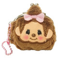 Monchhichi 夢奇奇 絨毛造型口金零錢包 附吊練 (大臉款) 夢奇奇君 夢奇奇醬_4