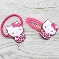 Sanrio 三麗鷗 Hello Kitty 造型髮夾髮飾2入組 (豹紋/曬黑款)_2