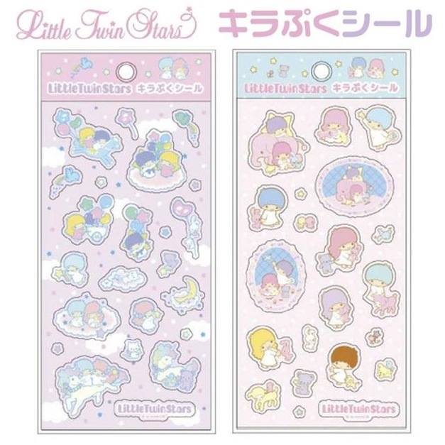 Sanrio 三麗鷗 雙子星 PVC造型貼紙組 (閃亮款)
