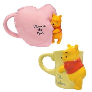 迪士尼 小熊維尼 造型陶瓷馬克杯 300ml