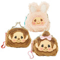 Monchhichi 夢奇奇 絨毛造型口金零錢包 附吊練 (大臉款) 夢奇奇君 夢奇奇醬