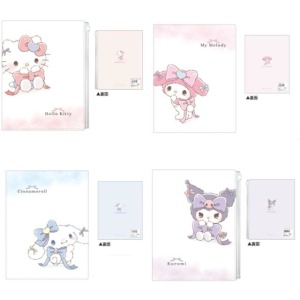 Sanrio 三麗鷗 A4 6+1多功能資料夾 (緞帶款) Kitty 美樂蒂 酷洛米 大耳狗