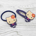 Sanrio 三麗鷗 Hello Kitty 造型髮夾髮飾2入組 (豹紋/曬黑款)_4