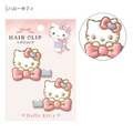 Sanrio 三麗鷗 金屬造型髮夾2入組 (蝴蝶結款) Kitty 酷洛米 大耳狗 美樂蒂_1