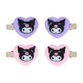 Sanrio 三麗鷗 迷你造型髮夾4入組 (愛心款) Kitty 美樂蒂 大耳狗 酷洛米_4