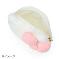 ▲新品特價 Sanrio 三麗鷗 棉花糖貓 絨毛大臉拉鍊化妝包 (軟綿綿白雲)_2