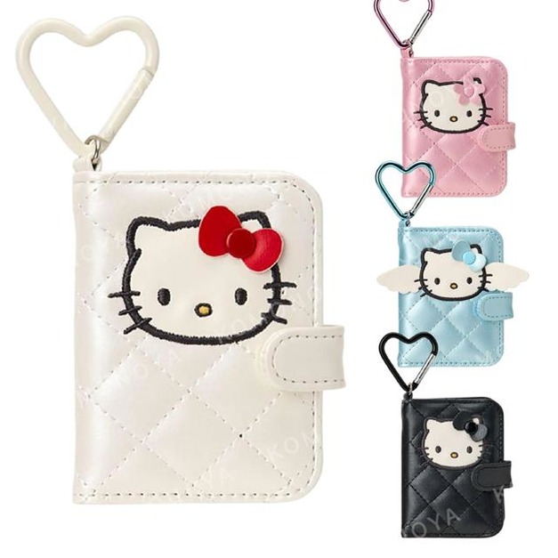 Sanrio 三麗鷗 Hello Kitty 皮質絎縫兩用鏡附扣環 (迷你小物系列)