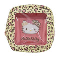 Sanrio 三麗鷗 Hello Kitty 皮質窗口拉鍊化妝包 (豹紋款)