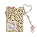 Sanrio 三麗鷗 Hello Kitty 皮質拍立得小卡收納套鑰匙圈 (豹紋款)_1