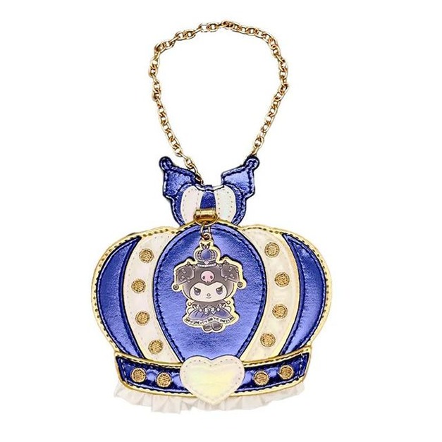 Sanrio 三麗鷗 酷洛米 皮質造型票卡套附鏈 (生日皇冠)
