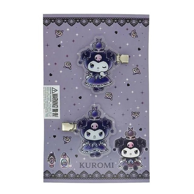 Sanrio 三麗鷗 酷洛米 壓克力造型髮夾2入組 (生日皇冠)