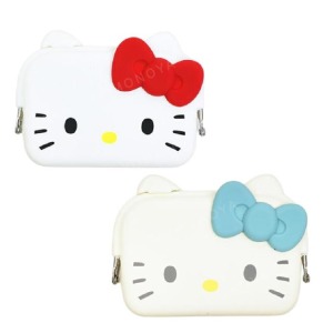Sanrio 三麗鷗  Hello Kitty 矽膠扣型零錢包 p+g design mimi DO-MO (大臉款）