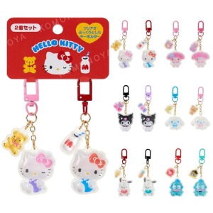 Sanrio 三麗鷗 壓克力造型雙吊飾 (眨眼款) Kitty 美樂蒂 大耳狗 人魚漢頓