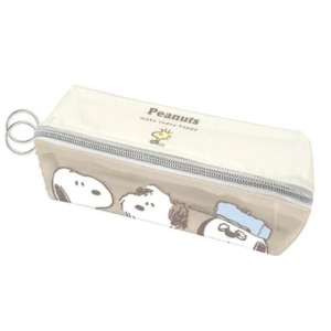 史努比 皮質全開式三角筆袋 (米兄弟款)