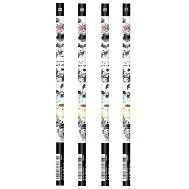 Sanrio 三麗鷗 x Obakenu 2B鉛筆4入組 (黑白款)