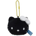 Sanrio 三麗鷗 Hello Kitty 絨毛玩偶吊飾 (黑大臉款)