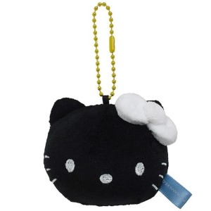 Sanrio 三麗鷗 Hello Kitty 絨毛玩偶吊飾 (黑大臉款)