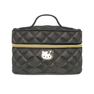 Sanrio 三麗鷗 Hello Kitty 皮質手提化妝包 (黑小臉款)