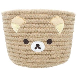 拉拉熊 軟式編織造型收納籃 (大臉款)