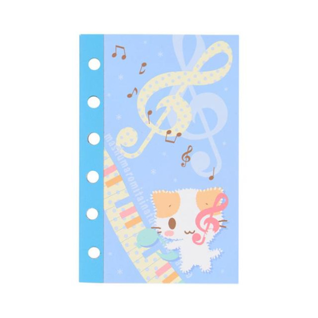 Sanrio 三麗鷗 棉花糖貓 六孔夾手帳本補充頁 24枚入 (藍音符款)