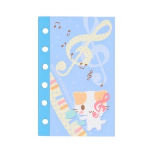 Sanrio 三麗鷗 棉花糖貓 六孔夾手帳本補充頁 24枚入 (藍音符款)