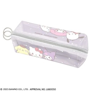 Sanrio 三麗鷗 皮質全開式三角筆袋 (紫探頭款)