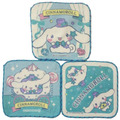 Sanrio 三麗鷗 純棉方巾3入組 16x16cm (禮帽款)