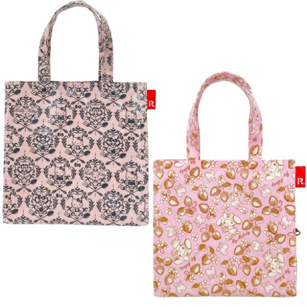 Sanrio 三麗鷗 x ROOTOTE 防水加工方形手提袋 (滿版花紋款) Kitty 美樂蒂 大耳狗