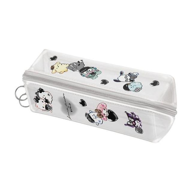 Sanrio 三麗鷗 x Obakenu 皮質全開式三角筆袋 (白款)