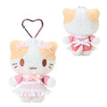 Sanrio 三麗鷗 棉花糖貓 愛心扣環絨毛吊飾 (廚師/女僕裝)_2