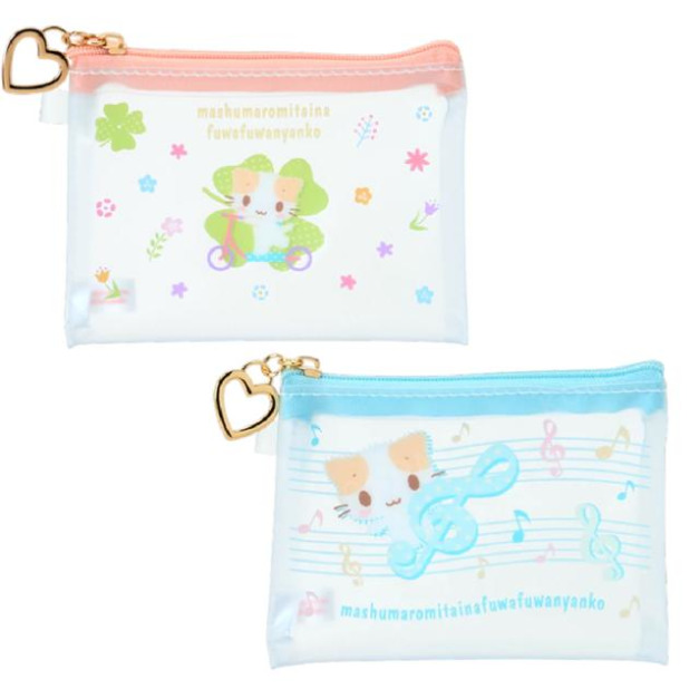 Sanrio 三麗鷗 棉花糖貓 PVC扁平收納袋 (音符/幸運草款)