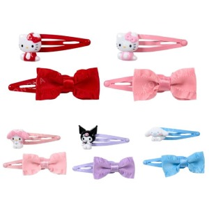 Sanrio 三麗鷗 造型鐵髮夾2入組 (蝴蝶結款) Kitty 美樂蒂 大耳狗 酷洛米