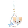 Sanrio 三麗鷗 棉花糖貓 絨毛造型串珠手機吊飾 (大臉款)