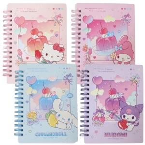 Sanrio 三麗鷗 A6線圈筆記本 (果凍款) Kitty 大耳狗 酷洛米 美樂蒂