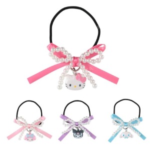 Sanrio 三麗鷗 蝴蝶結造型髮圈 (珍珠大臉款) Kitty 美樂蒂 大耳狗 酷洛米