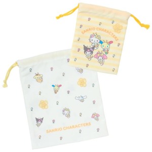 ▲新品特價【預購】 Sanrio 三麗鷗 棉質束口袋2入組 (蜜蜂進行曲)