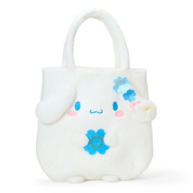 ▲新品特價 Sanrio 三麗鷗 大耳狗 絨毛造型肩背袋 (水色幸運草)