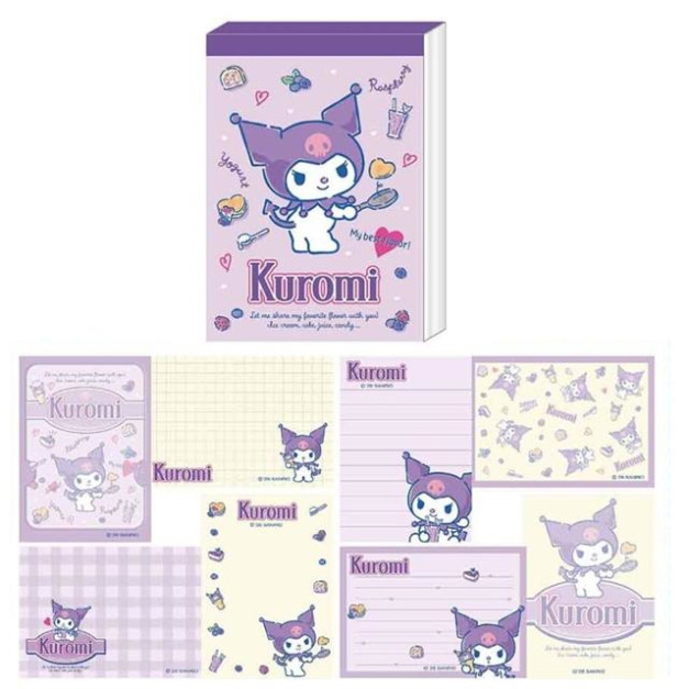 Sanrio 三麗鷗 酷洛米 方型便條本 (格紋款)