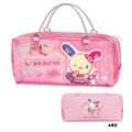 Sanrio 三麗鷗 花小兔 皮質方形拉鍊筆袋 (古銅辣妹系列)_1