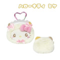 Sanrio 三麗鷗 Hello Kitty 絨毛造型化妝包附扣環 (貓貓女僕)_3