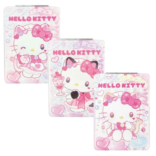 Sanrio 三麗鷗 Hello Kitty 皮質方形折疊鏡 (貓貓女僕)