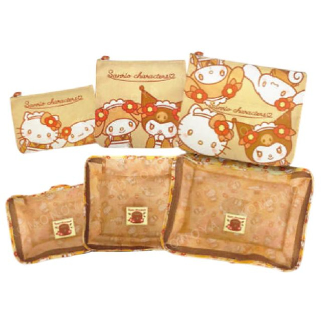 Sanrio 三麗鷗 旅行收納包6入組 (焙茶系列)