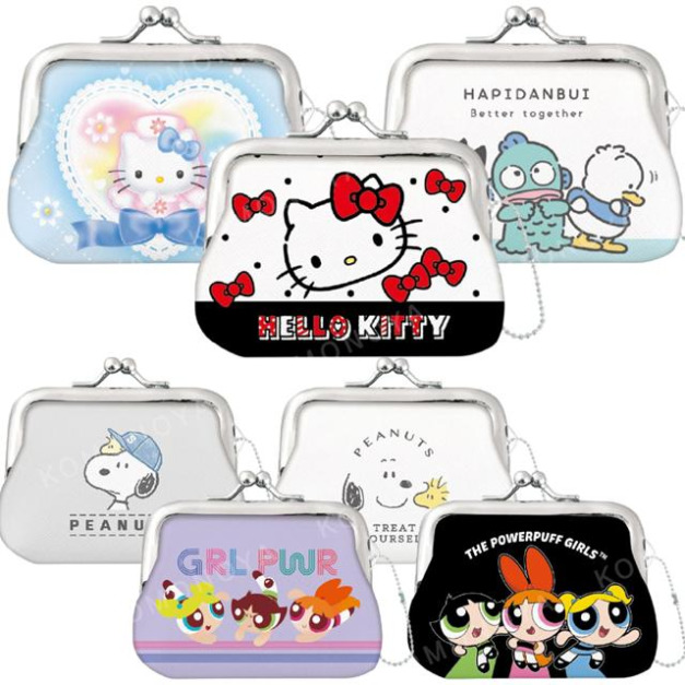 Sanrio 三麗鷗 史努比 飛天小女警 皮質口金零錢包吊飾