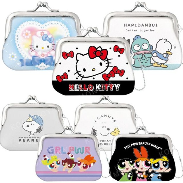 Sanrio 三麗鷗 史努比 飛天小女警 皮質口金零錢包吊飾