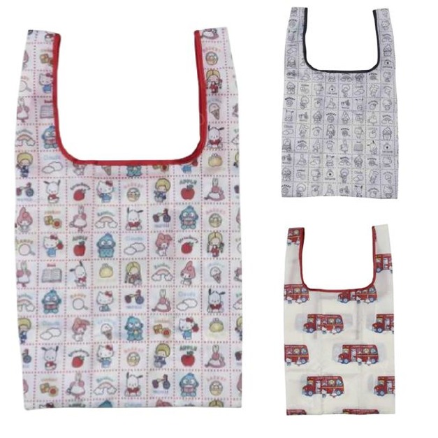 Sanrio 三麗鷗大集合 摺疊環保購物袋 S (滿版款)