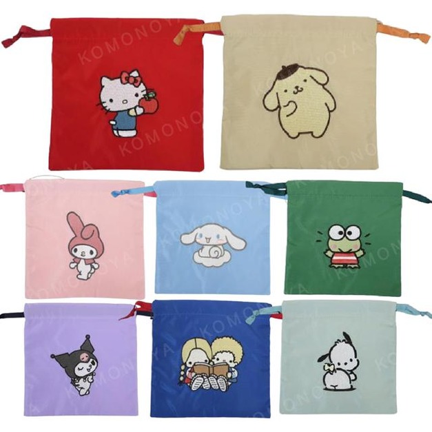 Sanrio 三麗鷗 尼龍束口袋 (角色款) Kitty 大耳狗 布丁狗 大眼蛙