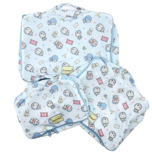 哆啦A夢 旅行收納包3入組 (藍滿版款)