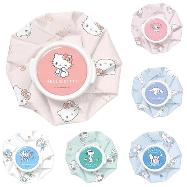 Sanrio 三麗鷗 史努比 尼龍圓筒冰敷袋 S (滿版表情款) Kitty 美樂蒂 大耳狗