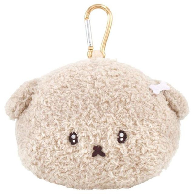 San-X 意志薄弱醬 逃避小狗 絨毛造型零錢包吊飾 (大頭款)